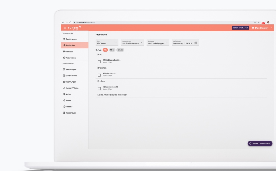 Digitale Produktionslisten können über Tablet und Touch-PC abgerufen oder klassisch auf Papier gedruckt werden